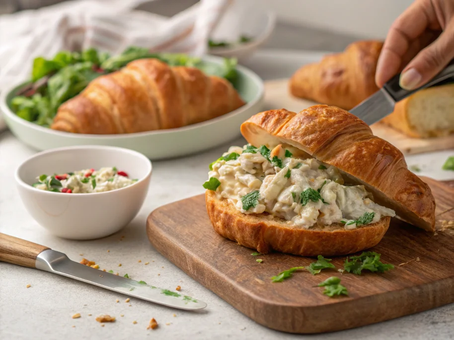 chicken salad on a croissant​