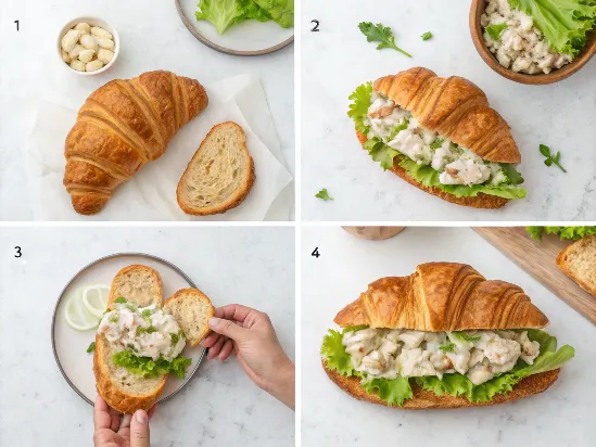 chicken salad on croissants​