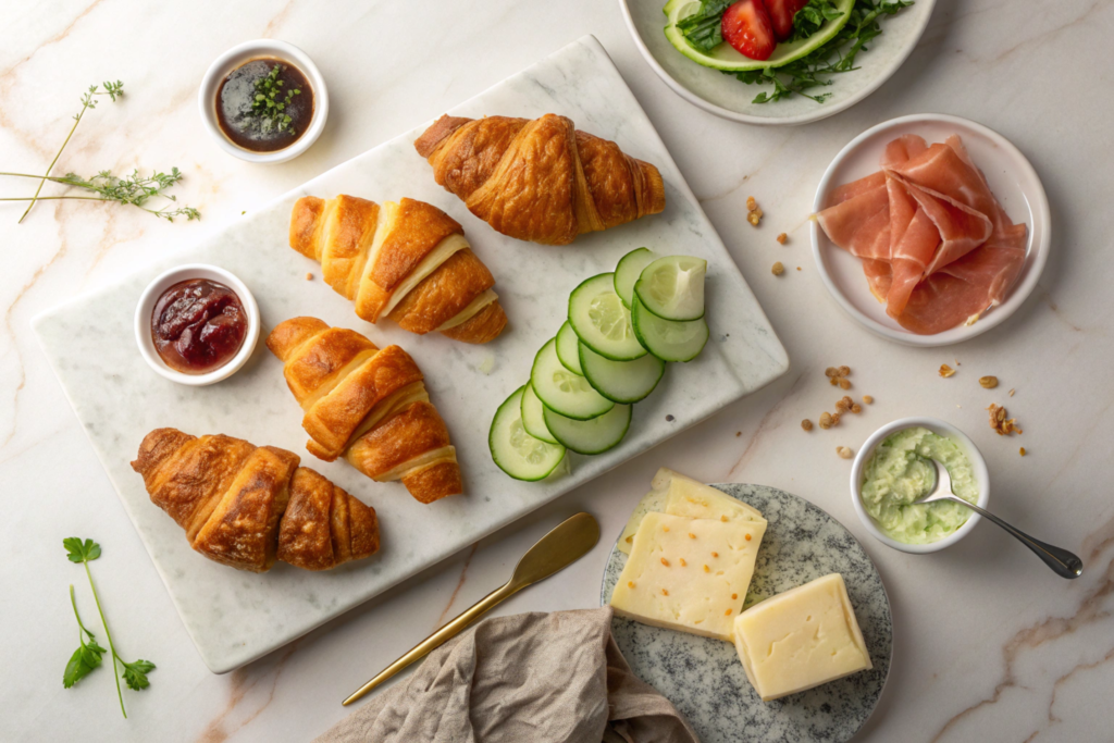 mini croissant sandwich platter